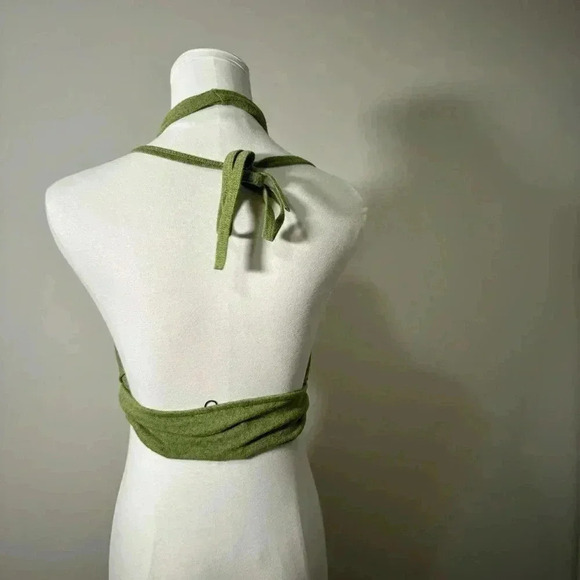 NWT CIDER BEACHY GREEN STRAPPY TOP S - Picture 4 of 5